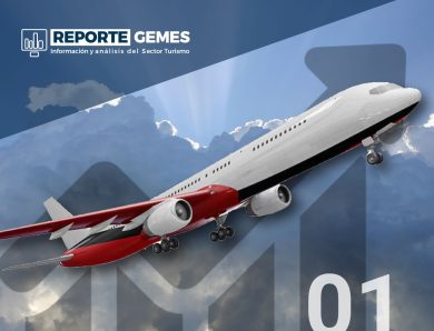 Aumento trimestral del 7.4% en la llegada de visitantes internacionales por vía aérea a México.