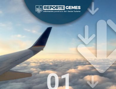 Disminución anual de -2.3% en el primer trimestre en la llegada de vistantes internacionales por vía aérea.
