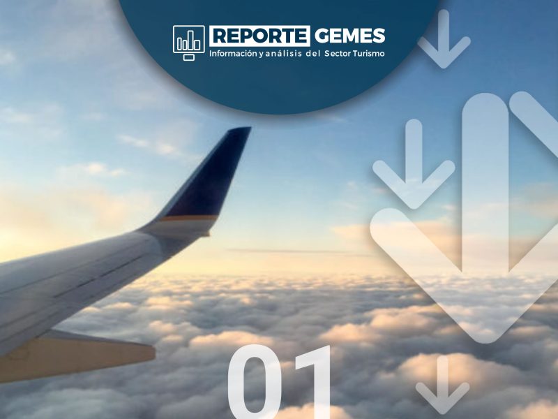 Disminución anual de -2.3% en el primer trimestre en la llegada de vistantes internacionales por vía aérea.