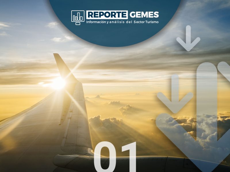 Disminución de -1.4% en la llegada de turistas extranjeros a México, por vía aérea, durante el mes de agosto y en el acumulado anual una disminución de -1.5%.